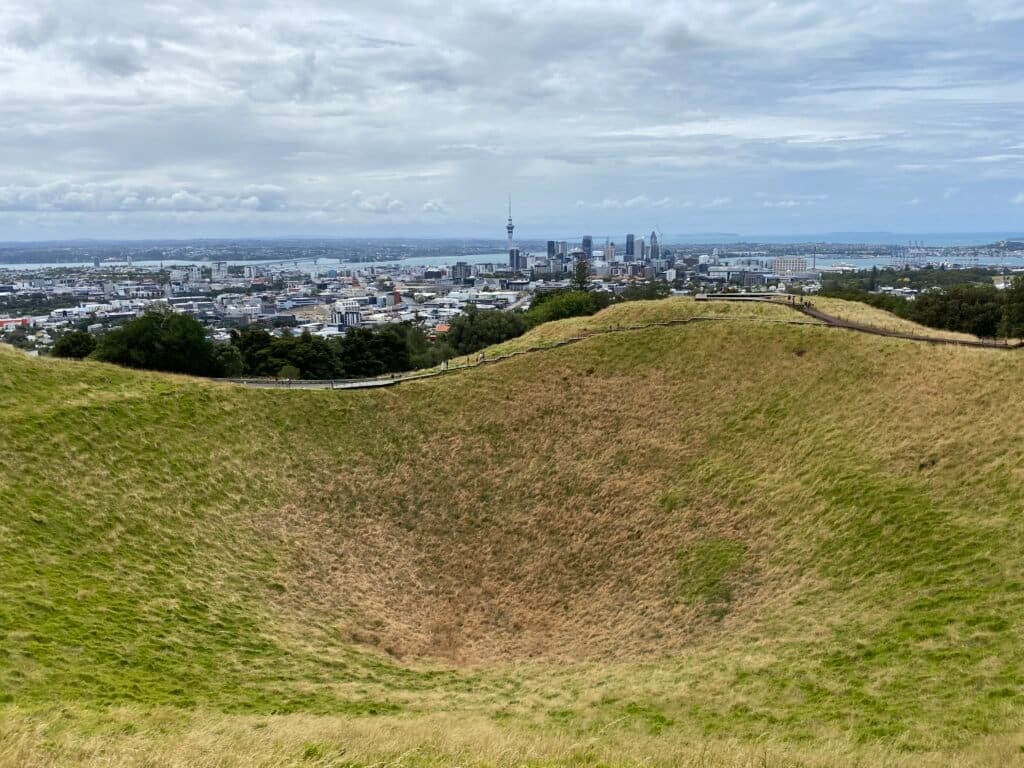 View of Auckland from Maungawhau/ Mt Eden, New Zealand