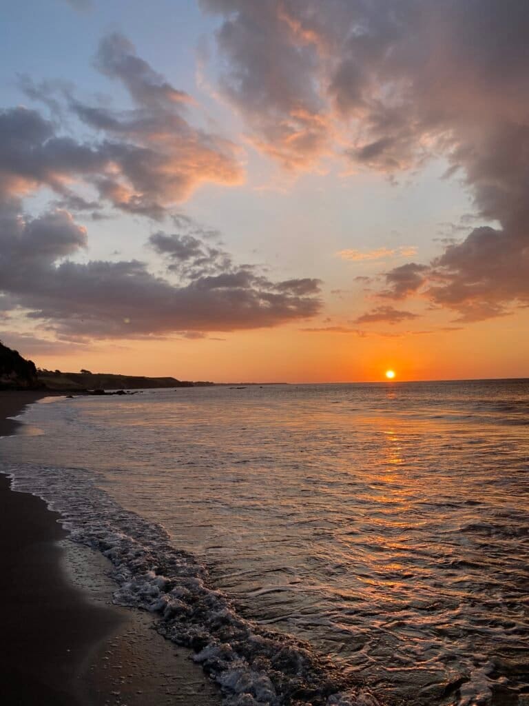 Back Beach at Sunset, New Plymouth, New Zealand