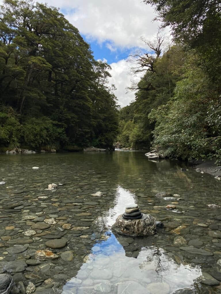 Fantail Falls lookout point, Haast, New Zealand