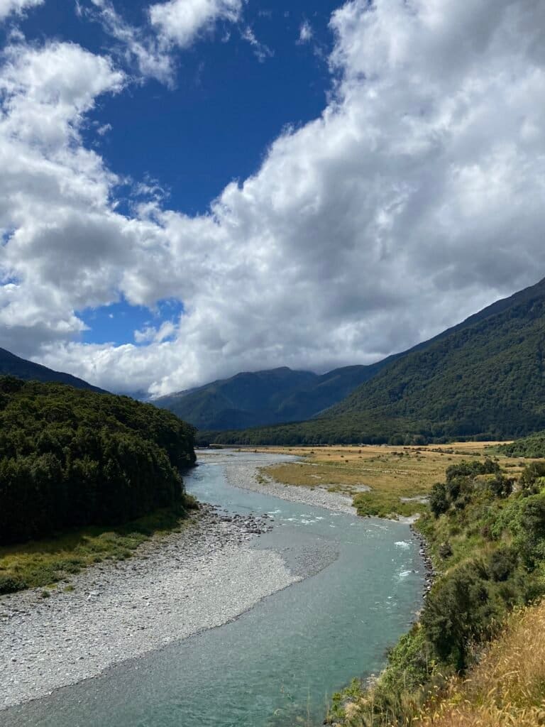 View from Blue Pools Car Park, New Zealand