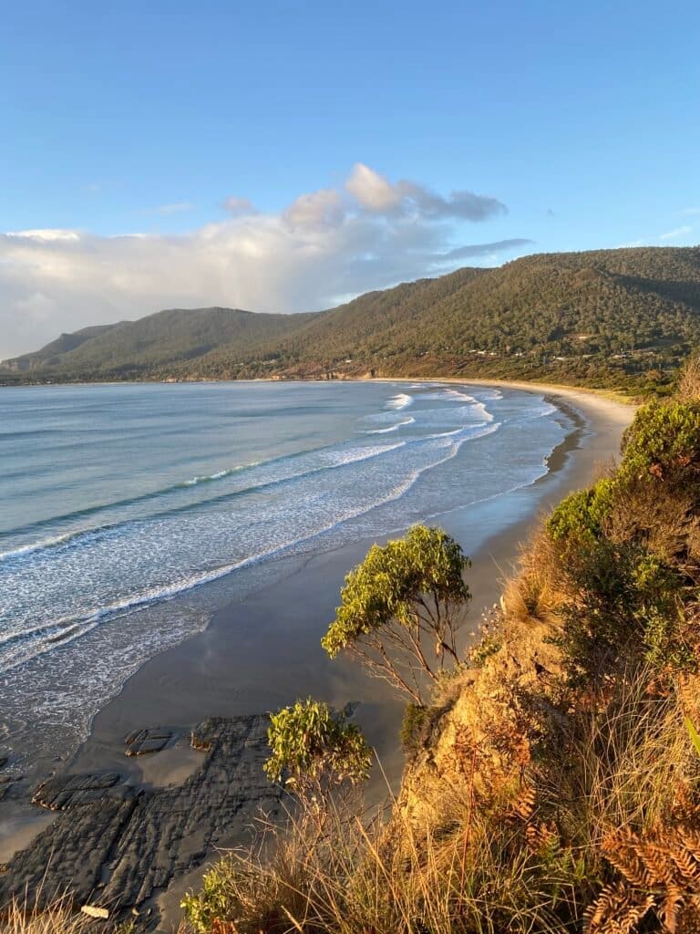Beautiful beach in Tasmania