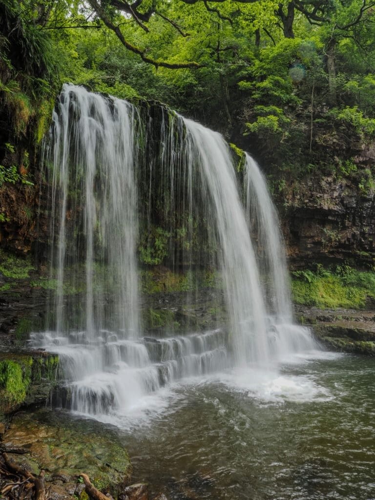 Behind Sgwd Yr Eira Waterfall