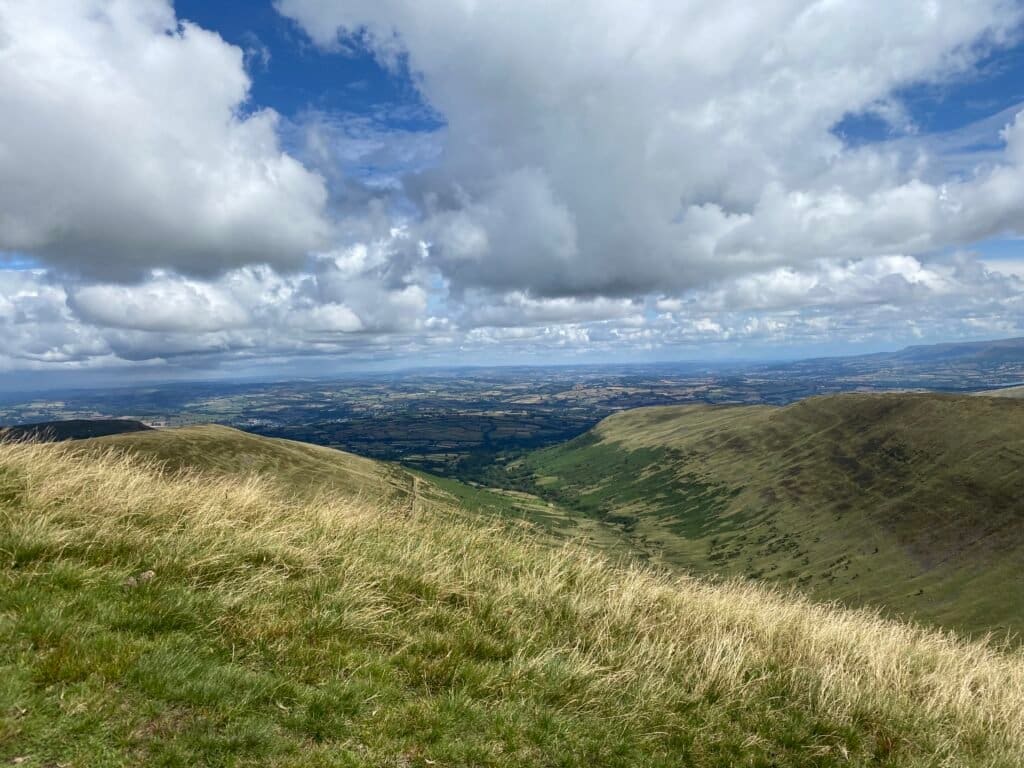 View of the surrounding fields from Cribyu