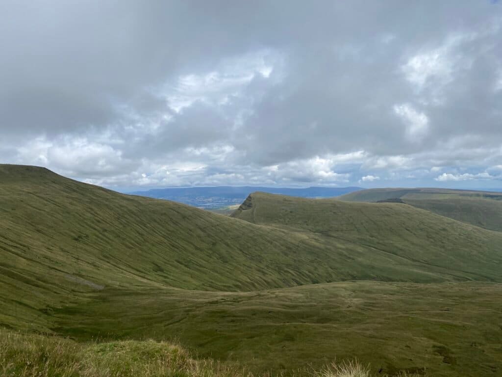 View of Pen y Fan and Cribyu from Craig-Gwaun-Taf, Brecon Beacons
